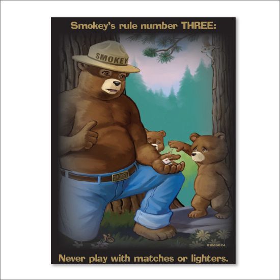 Picture of Smokey's Rule Number THREE Poster- English