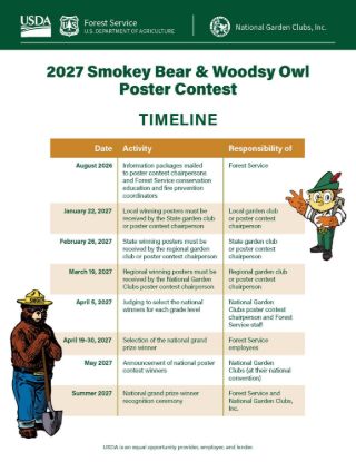 Picture of 2027 Smokey Bear & Woodsy Owl Poster Contest Timeline